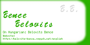 bence belovits business card